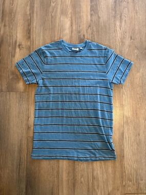 Men's Blue Striped vintage vans T-Shirt